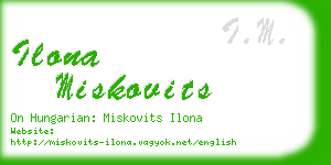 ilona miskovits business card